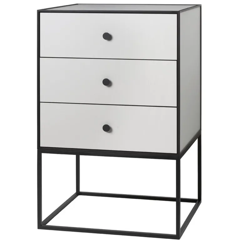 Audo Copenhagen Frame 49 sideboard with 3 drawers, light grey