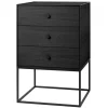 Audo Copenhagen Frame 49 sideboard with 3 drawers, black stained ash