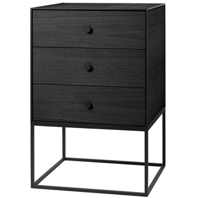 Audo Copenhagen Frame 49 sideboard with 3 drawers, black stained ash