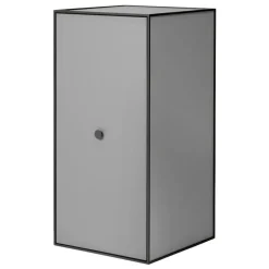 Audo Copenhagen Frame 70 with door, 2 shelves, dark grey