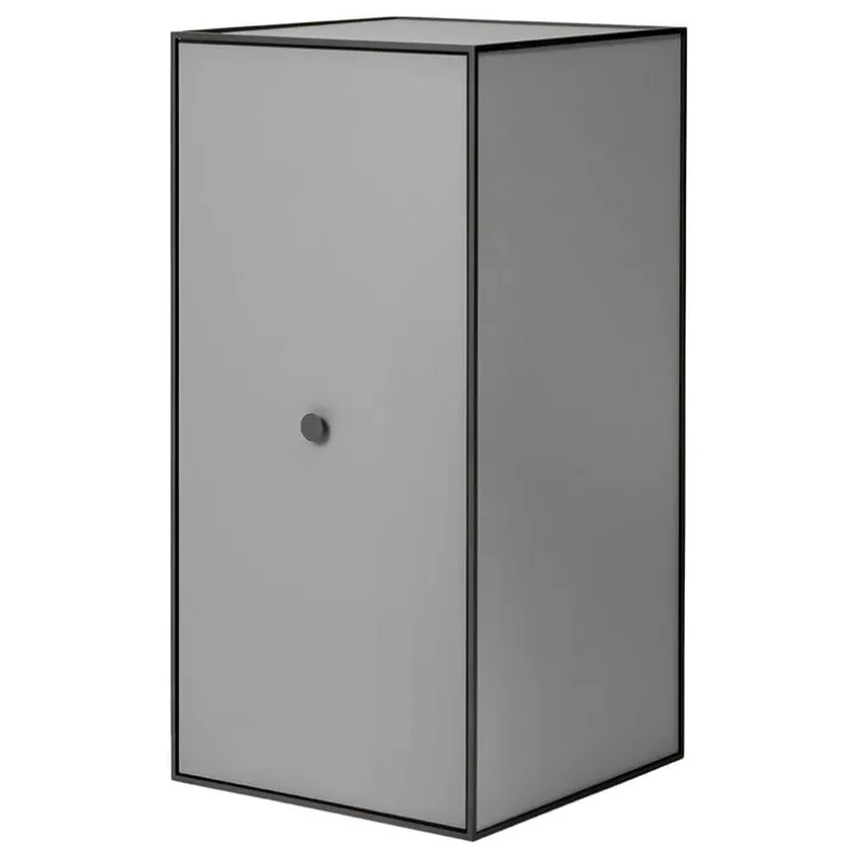 Audo Copenhagen Frame 70 with door, 2 shelves, dark grey