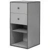 Audo Copenhagen Frame 70 with shelf, 2 drawers, dark grey