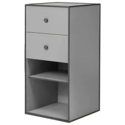 Audo Copenhagen Frame 70 with shelf, 2 drawers, dark grey