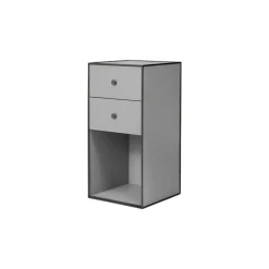 Audo Copenhagen Frame 70 with shelf, 2 drawers, dark grey