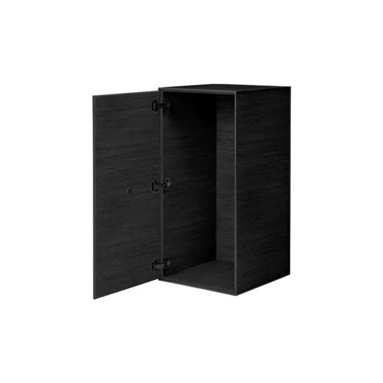 Audo Copenhagen Frame 70 with door, 2 shelves, black stained ash