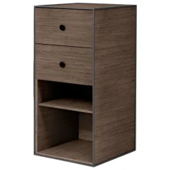 Audo Copenhagen Frame 70 with shelf, 2 drawers, smoked oak