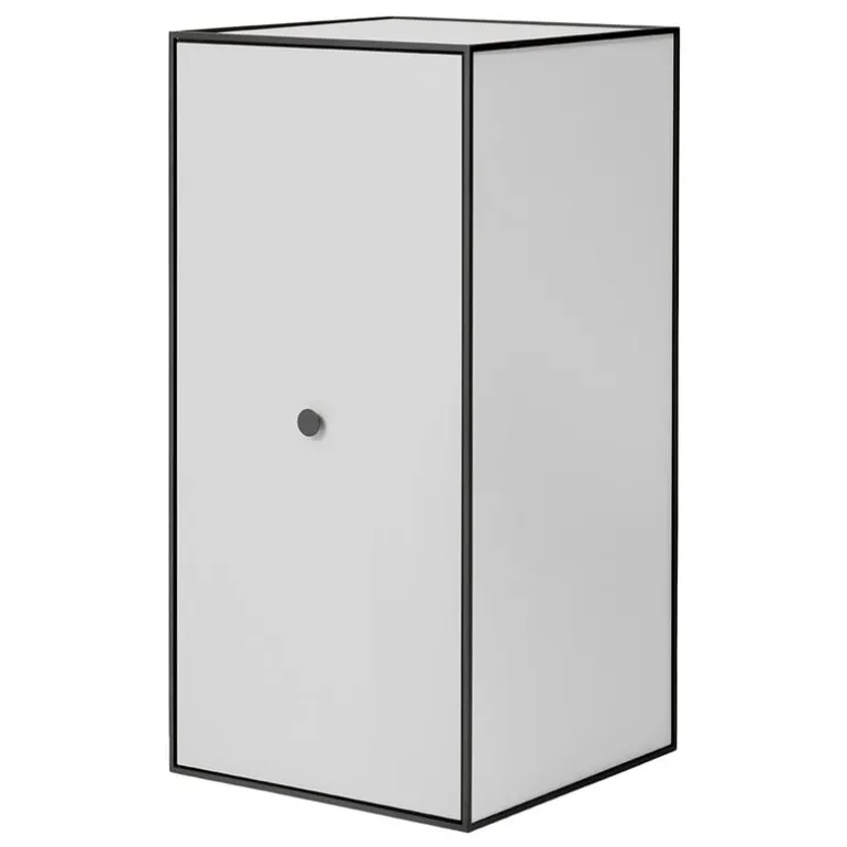 Audo Copenhagen Frame 70 with door, 2 shelves, light grey