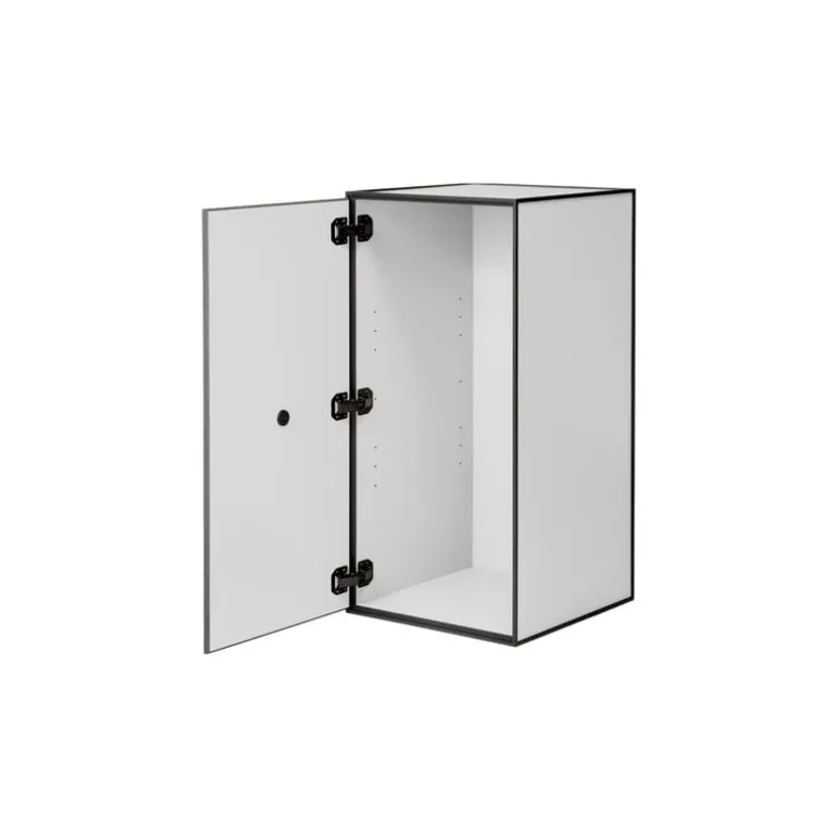 Audo Copenhagen Frame 70 with door, 2 shelves, light grey