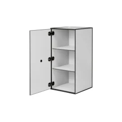 Audo Copenhagen Frame 70 with door, 2 shelves, light grey
