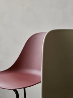 Audo Copenhagen Harbour bar side chair 75 cm, red - black steel