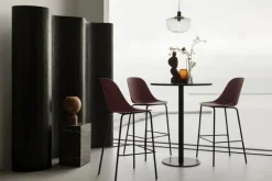 Audo Copenhagen Harbour bar side chair 75 cm, red - black steel