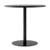 Audo Copenhagen Harbour Column dining table, 80 cm, black base - black stained o