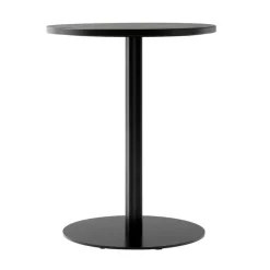 Audo Copenhagen Harbour Column dining table, 60 cm, black base - black stained o