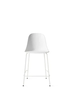 Audo Copenhagen Harbour counter side chair 63 cm, white - light grey steel