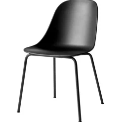 Audo Copenhagen Harbour dining side chair, black - black steel