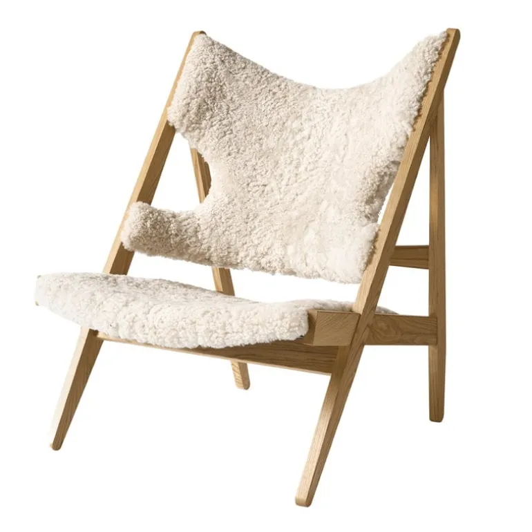 Audo Copenhagen Knitting Chair, oak - Nature sheepskin