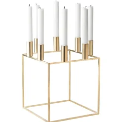 Audo Copenhagen Kubus 8 candleholder, gold-plated