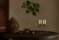 Audo Copenhagen Kubus 4 candleholder, olive