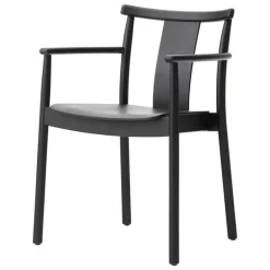 Audo Copenhagen Merkur dining chair with armrest, black oak