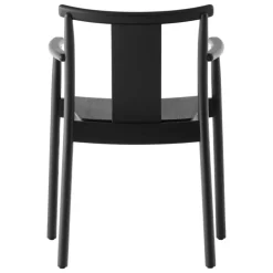Audo Copenhagen Merkur dining chair with armrest, black oak
