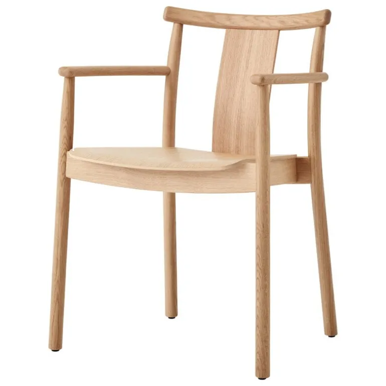 Audo Copenhagen Merkur dining chair with armrest, oak