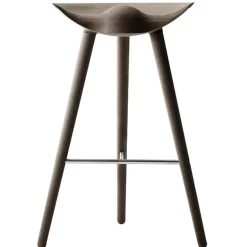 Audo Copenhagen ML42 bar stool, 77 cm, brown oiled oak - steel
