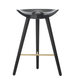 Audo Copenhagen ML42 bar stool, 69 cm, black stained beech - brass