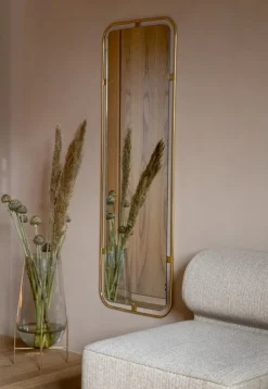 Audo Copenhagen Nimbus mirror, rectangular, polished brass