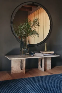 Audo Copenhagen Nimbus mirror 110 cm, bronzed brass