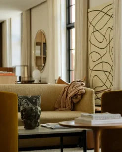 Audo Copenhagen Nimbus mirror 110 cm, polished brass