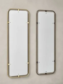 Audo Copenhagen Nimbus mirror, rectangular, bronzed brass