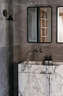 Audo Copenhagen Norm wall mirror, rectangular, 50 x 70 cm, black