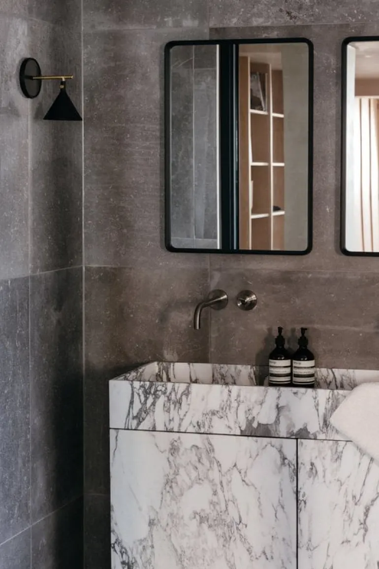 Audo Copenhagen Norm wall mirror, rectangular, 50 x 70 cm, black