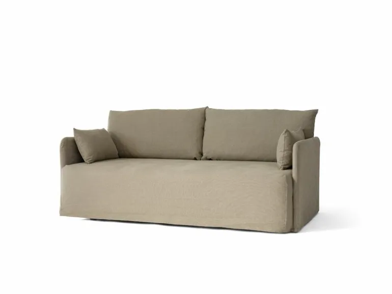 Audo Copenhagen Offset 2-seater sofa with loose cover, poppy seed