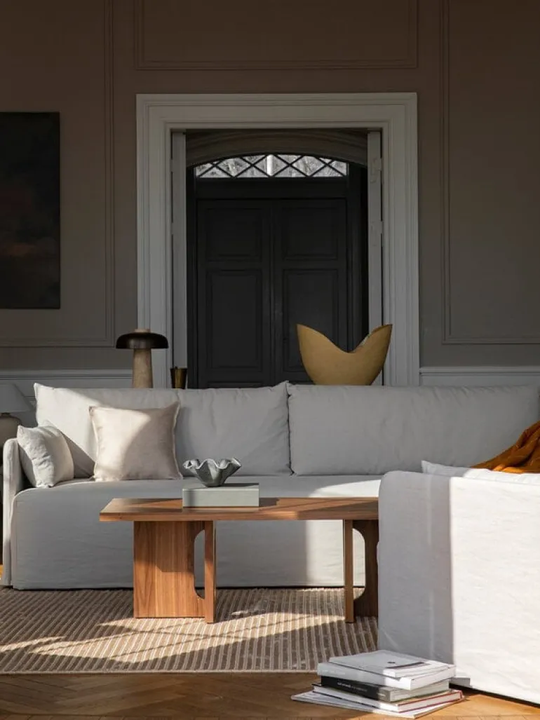 Audo Copenhagen Offset 3-seater sofa with loose cover, oat