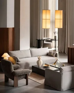 Audo Copenhagen Offset 3-seater sofa with loose cover, oat