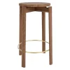 Audo Copenhagen Passage bar stool, 75 cm, walnut - brass