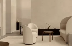 Audo Copenhagen Passage lounge table, 50 cm, walnut