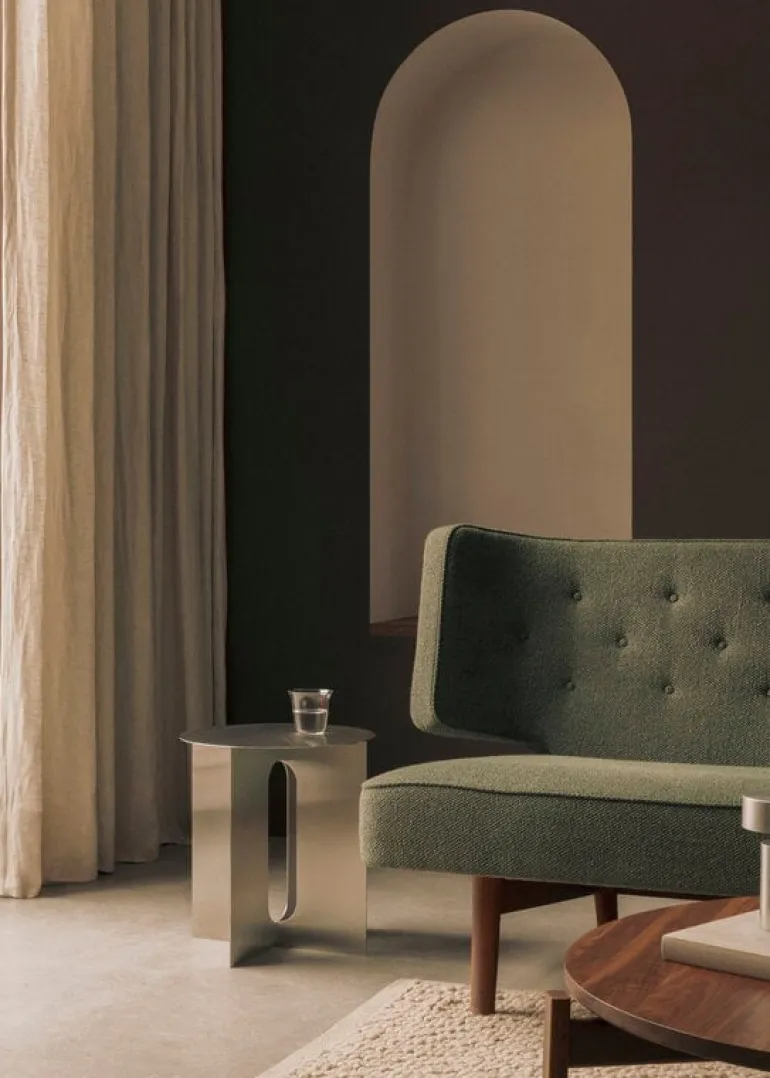 Audo Copenhagen Passage lounge table, 70 cm, walnut