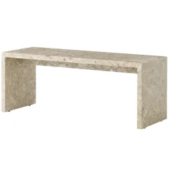 Audo Copenhagen Plinth Bridge table, Kunis Breccia marble