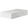Audo Copenhagen Plinth Grand table, white Carrara marble