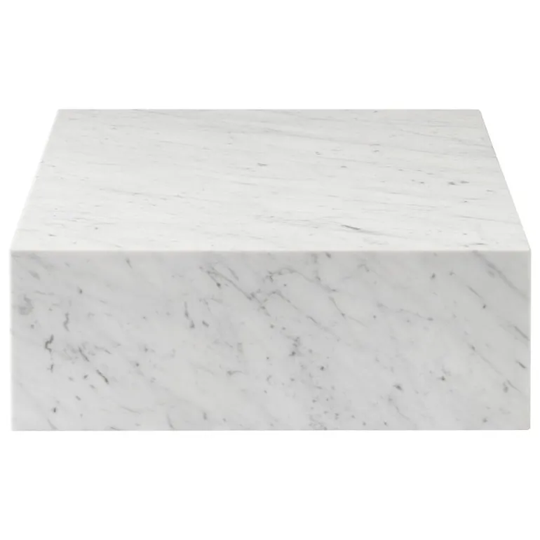Audo Copenhagen Plinth Grand table, white Carrara marble
