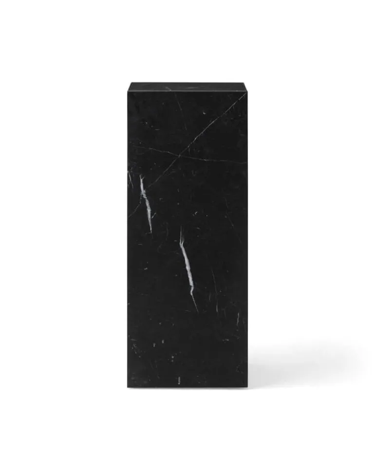 Audo Copenhagen Plinth Pedestal stand, black Marquina marble
