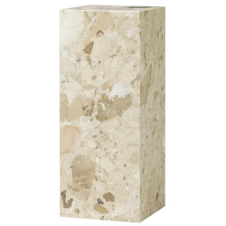 Audo Copenhagen Plinth Pedestal stand, Kunis Breccia marble