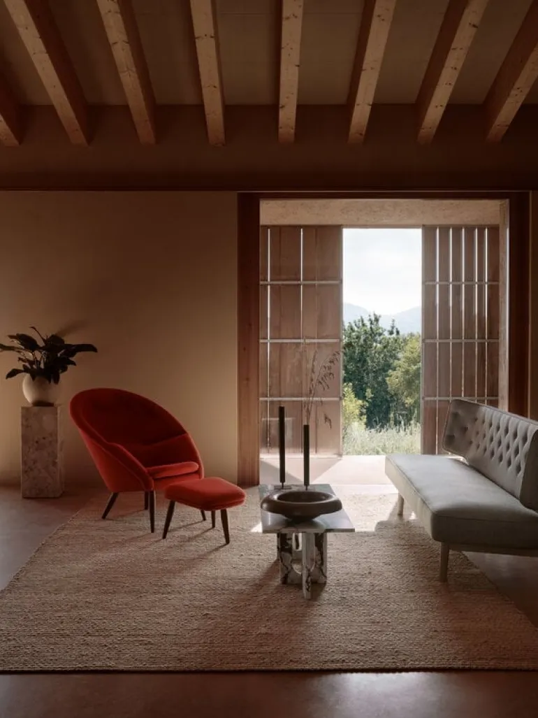 Audo Copenhagen Plinth Pedestal stand, Kunis Breccia marble