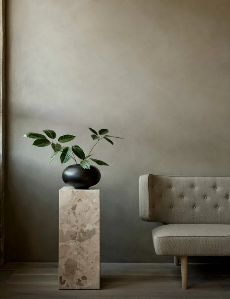 Audo Copenhagen Plinth Pedestal stand, Kunis Breccia marble