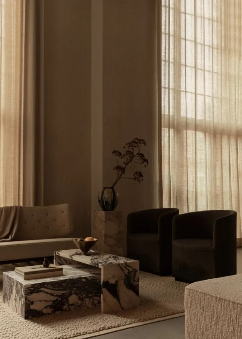 Audo Copenhagen Plinth Pedestal stand, Kunis Breccia marble