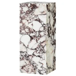 Audo Copenhagen Plinth Pedestal stand, Calacatta Viola marble