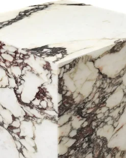 Audo Copenhagen Plinth table, high, Calacatta Viola marble