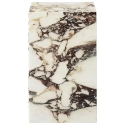 Audo Copenhagen Plinth table, high, Calacatta Viola marble